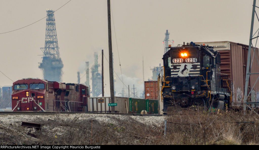 NS GP38-2 High nose Locomotive in the yard